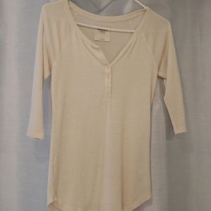 White woven baseball tee